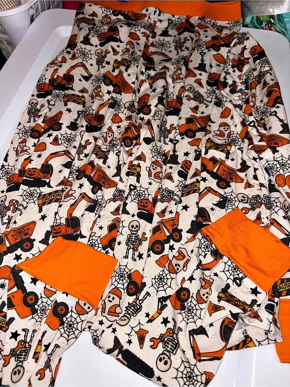 Halloween Construction Theme Pajama Set Size 6T New without tags